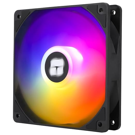 thermalright tl-c12c-s cpu fan 120mm argb case cooler fan, 4pin pwm silent computer fan with s-fdb bearing included, up to 1550rpm cooling fan