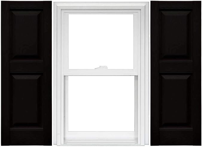 builders edge, 040140051002 raised panel vinyl shutters