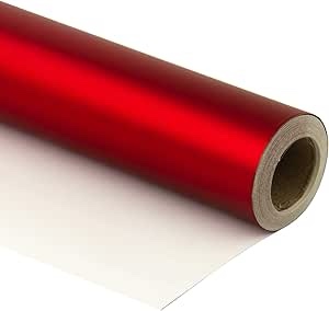 RUSPEPA Wrapping Paper Roll - 81.5 Sq Ft Matte Red for Wedding,Birthday, Shower, Congrats, and Holiday - 30 inches x 32.8 feet
