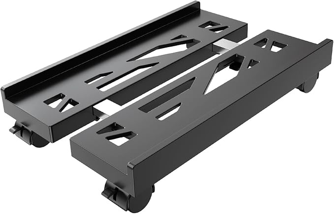 Soporte ajustable para CPU mvil, soporte de torre de computadora ventilado, soporte de torre de PC con 4 ruedas giratorias que se adapta a la mayora de PC, soporte para CPU debajo del escritorio,