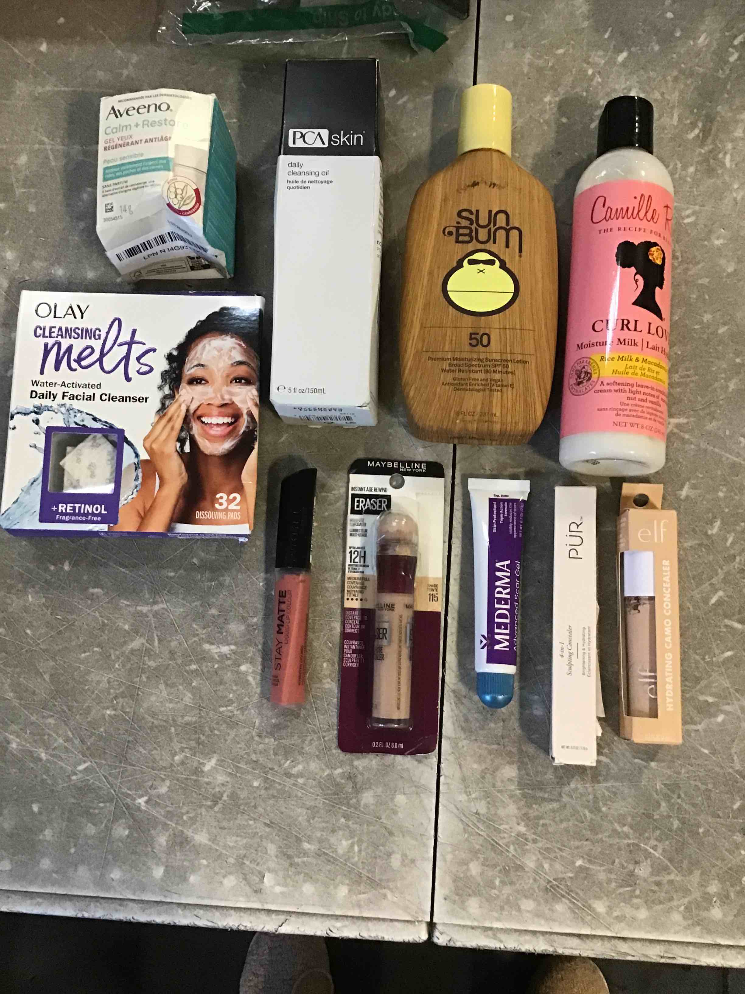 lot of 10 assorted small items for skin, etc, 