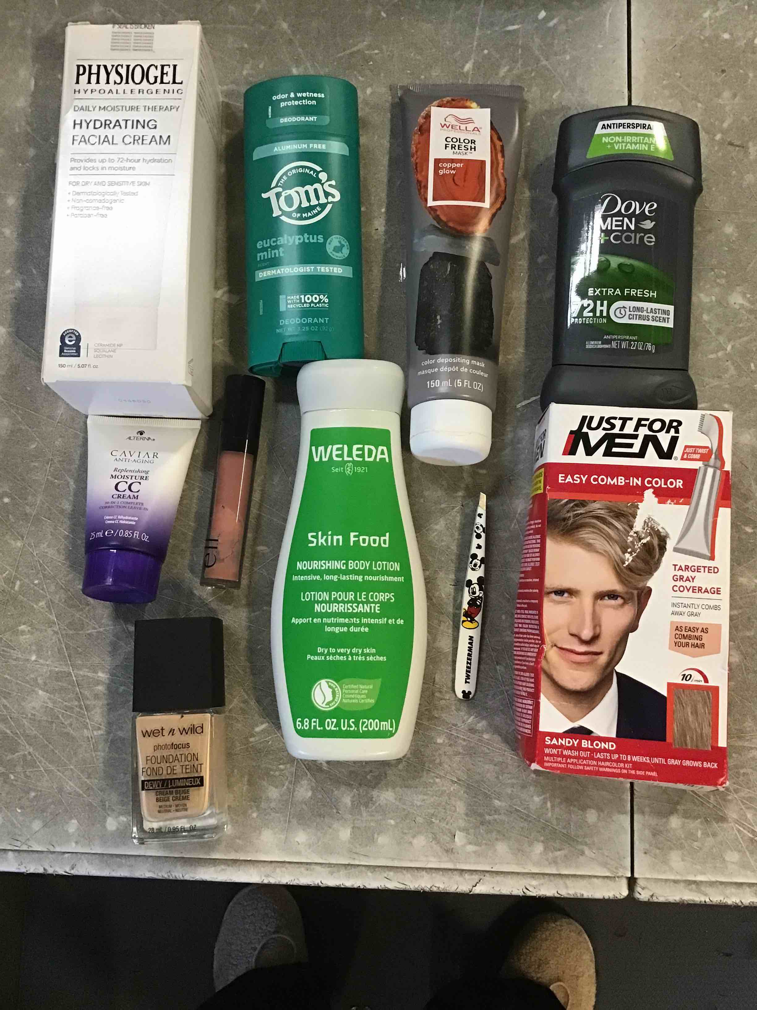 lot of 10 assorted small items for skin, etc, 