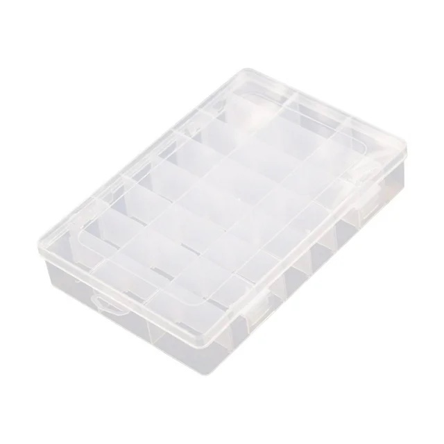 Sewing Thread Storage Box Container Organizer Grids Empty Threads Spools Box 24 Cells (PACK OF 2)