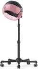 TASALON Ionic Hooded Hair Dryer, 1875W Professional Adjustable Standing Hair Dryer Bonnet with 3 Temperature Settings, Sit Under Hair Dryer for Home, Auto Salon Dryer with Rolling Wheels & Timer, Pink