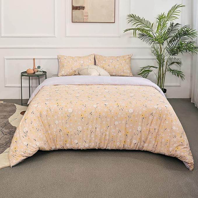 Jieshiling queen duvet cover floral (((color lighter than stock photo see FT photo)))