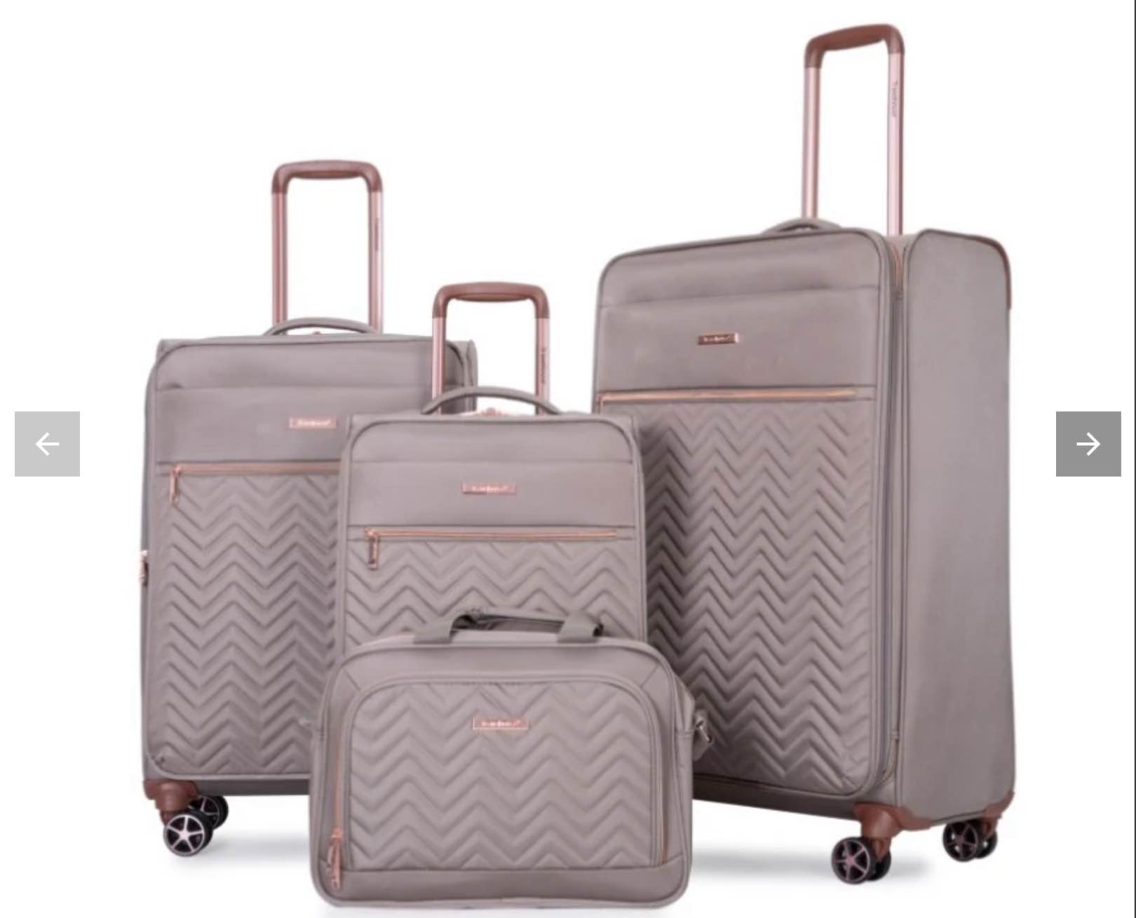 ZNTS 4-Piece Set ,Softshell Suitcase Spinner Wheels Terylene Sets Carry On Suitcase