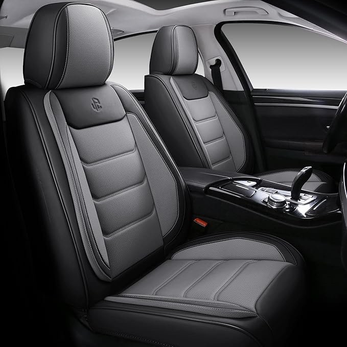 Isen-CoverAuto Full Coverage Faux Leather Car Seat Covers Universal Fit for Cars,Trucks,Sedans and SUVs with Waterproof Leatherette in Automotive Seat Cover Accessories