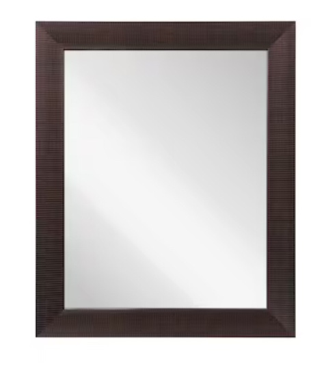 allen + roth 28-Inches W x 34.0-Inches H Rectangle Bronze Polished Wall Mirror Item #5192223 | Model #31400H-PS2365 Shop allen + roth