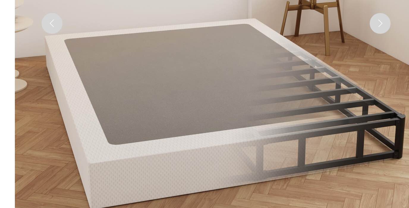 Maenizi 7 Inch Full Size Box Spring Heavy Duty Metal Box Spring Bed Base With Fabric Cover Mattress Foundation Easy Assembly