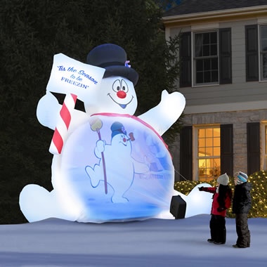 the video projecting 10' frosty the snowman