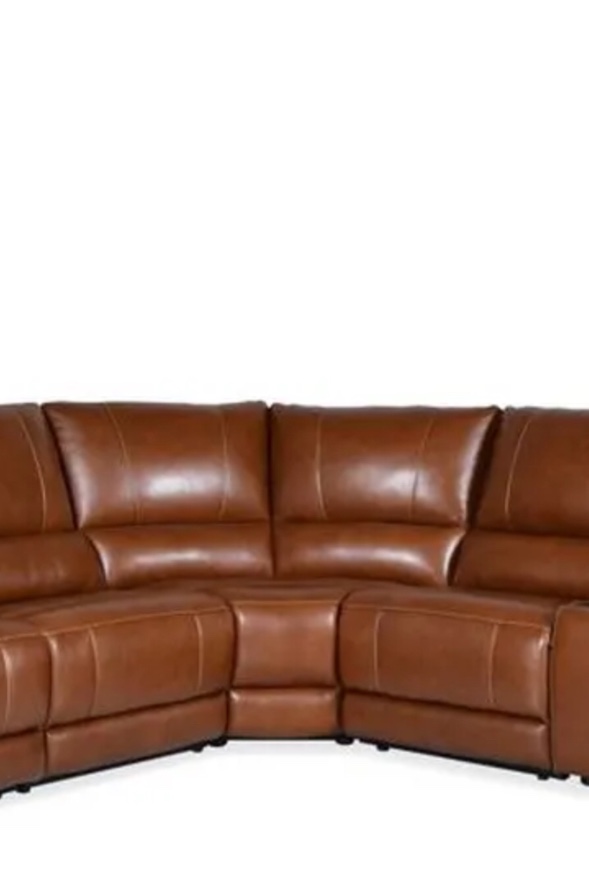 Brown leather sectional center piece , incomplete 