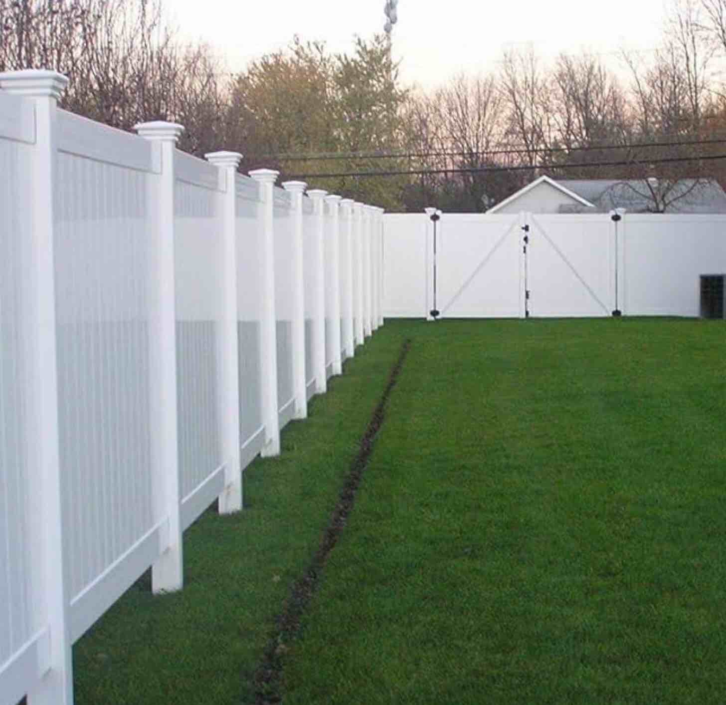 Bundle of 100 line post for 4”x4”8ff height vinyl garden fence caps included 