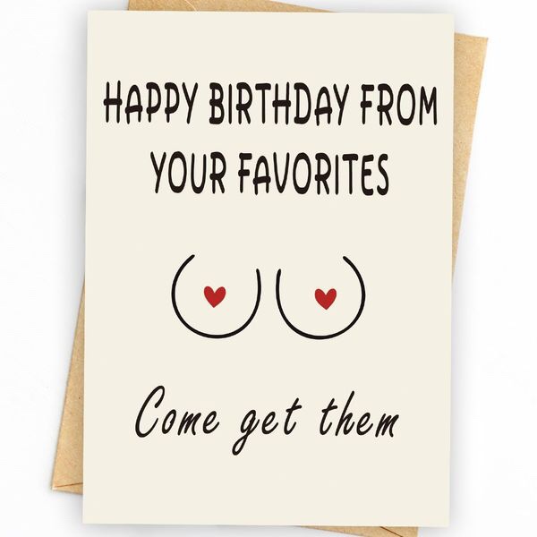 Funny Greeting Birthday Card for Husband, Men, Boyfriend, Him, Funny Birthday Card with Fancy Envelope and Seal A Style