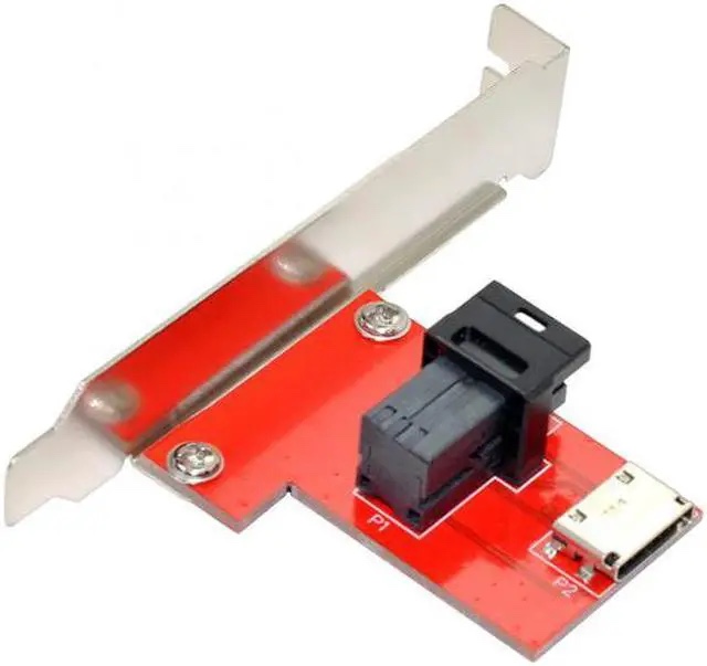 Cablecc CY SF-042 PCI-Express 4.0 Mini SAS HD SFF-8643 to Oculink SFF-8611 SFF-8612 PCBA Female Adapter With Bracket