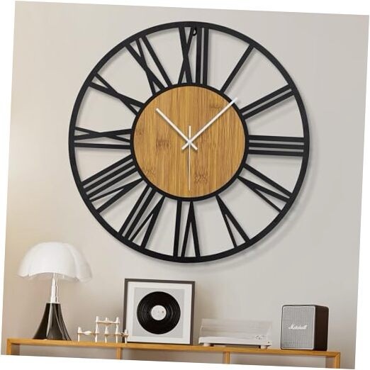 Wall Clocks for Living Room Decor,20" 20 Inch Black-roman Numerals