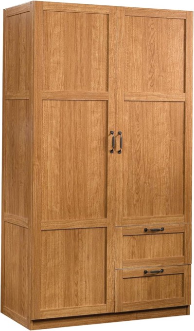 incomplete box 2 of 2 Sauder Storage Cabinet, Highland Oak Finish