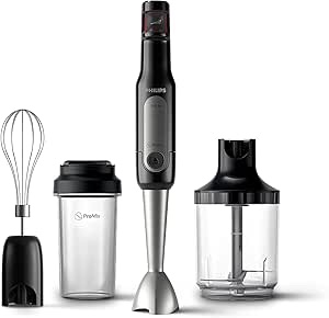 Philips ProMix Viva Collection Handblender, 300W Blending Power, SpeedTouch, ProMix Technology, Easy & Intuitive, On-the-Go Tumbler, Black