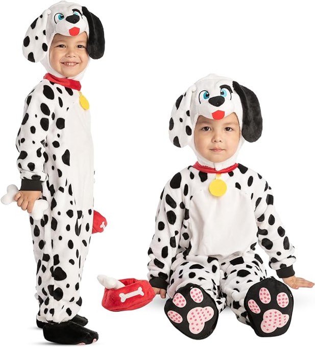 Spooktacular Creations Baby Dalmatian Puppy Costume for Infant Halloween Trick or Treat Party 6 - 12 months