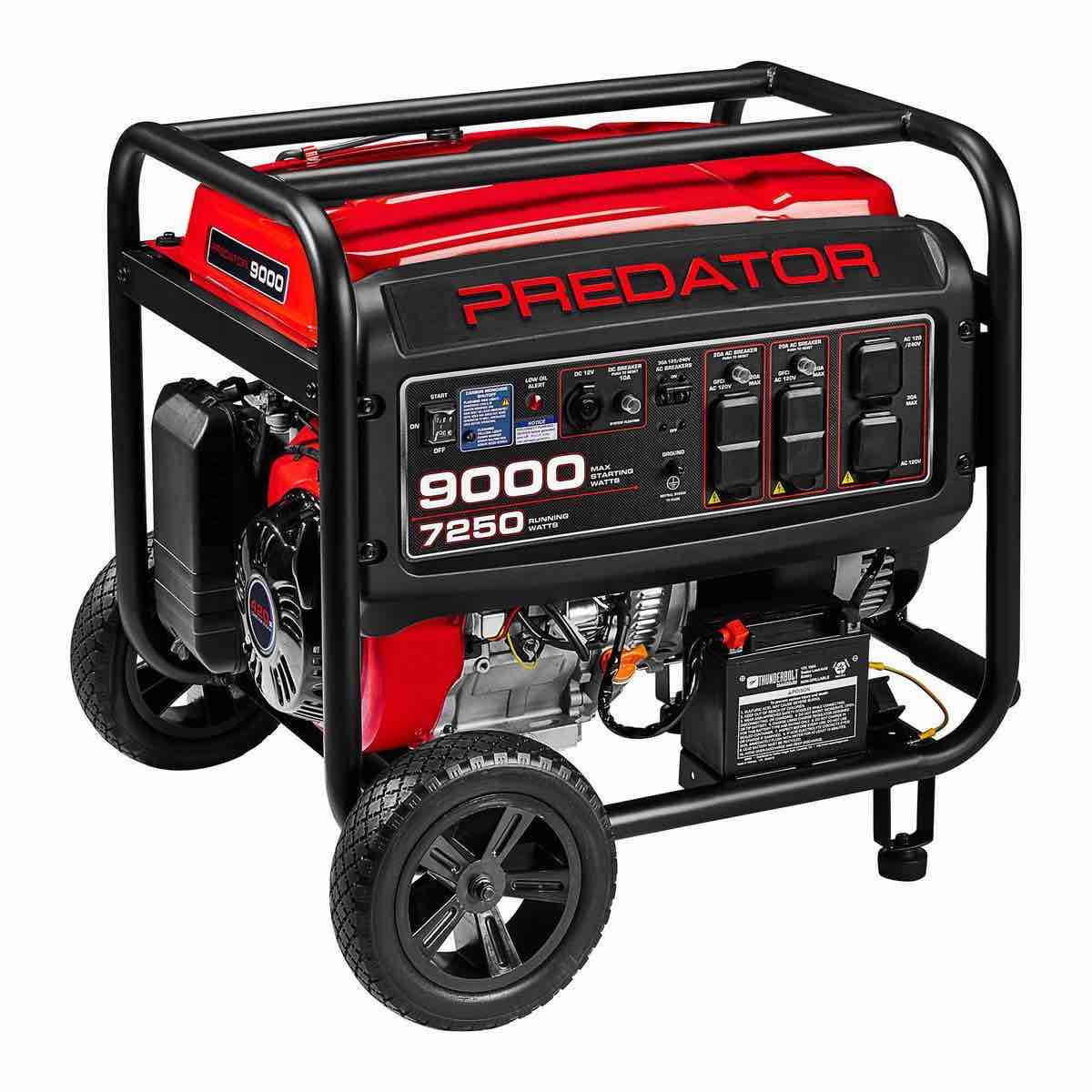 PREDATOR 9000 Watt Gas-Powered Portable Generator with CO SECURE Technology, EPA