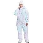 Bluemagic Womens One Pieces Ski Suits Jumpsuits Coveralls Winter Outdoor Waterproof Snowsuits for Snow Sports(L,PNK AU)