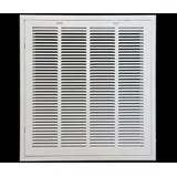 22" X 26" Steel Return Air Filter Grille for 1" Filter - Removable Face/Door - HVAC Duct Cover - Flat Stamped Face - White 