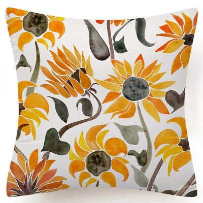 18x18" Throw PILLOW COVER Floral Double-Sided Decorative Flower Bed Cushion Case