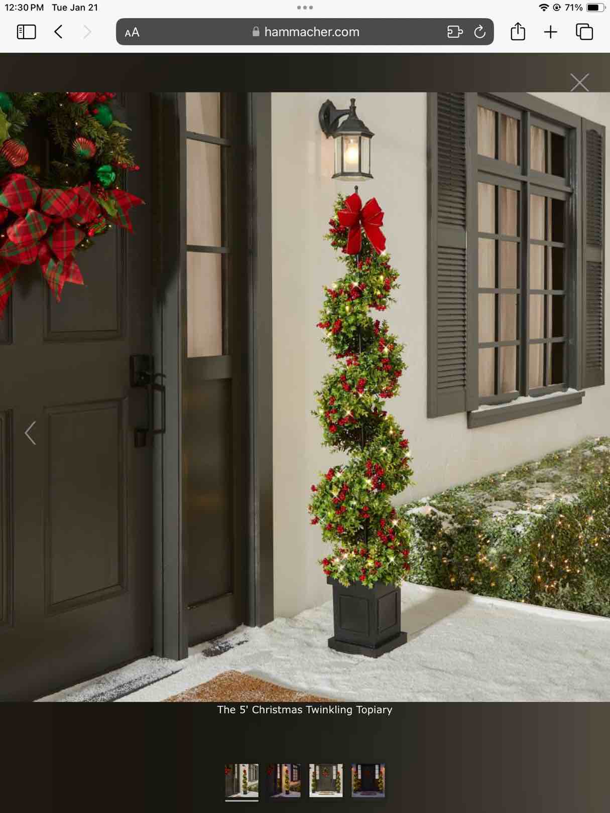 The 5' Christmas Twinkling Topiary
