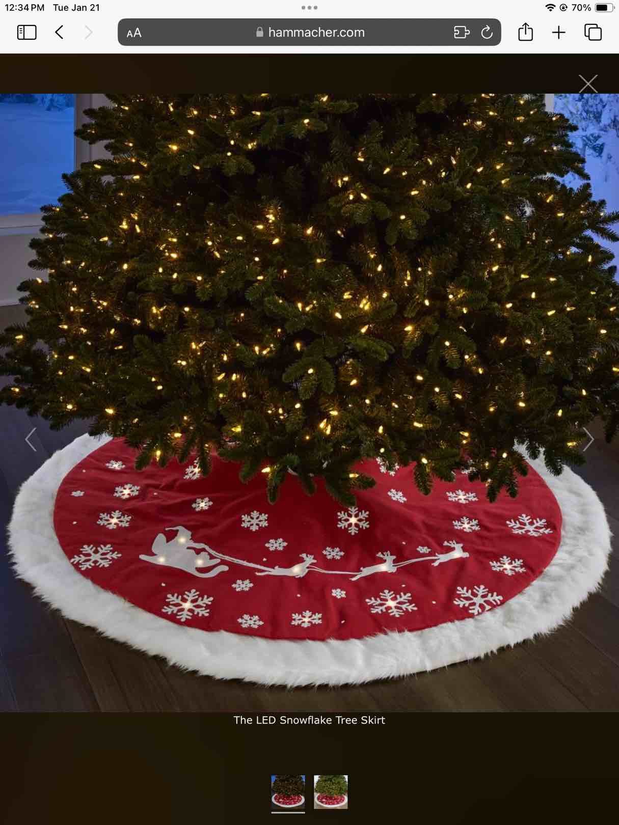The LED Snowflake Tree Skirt