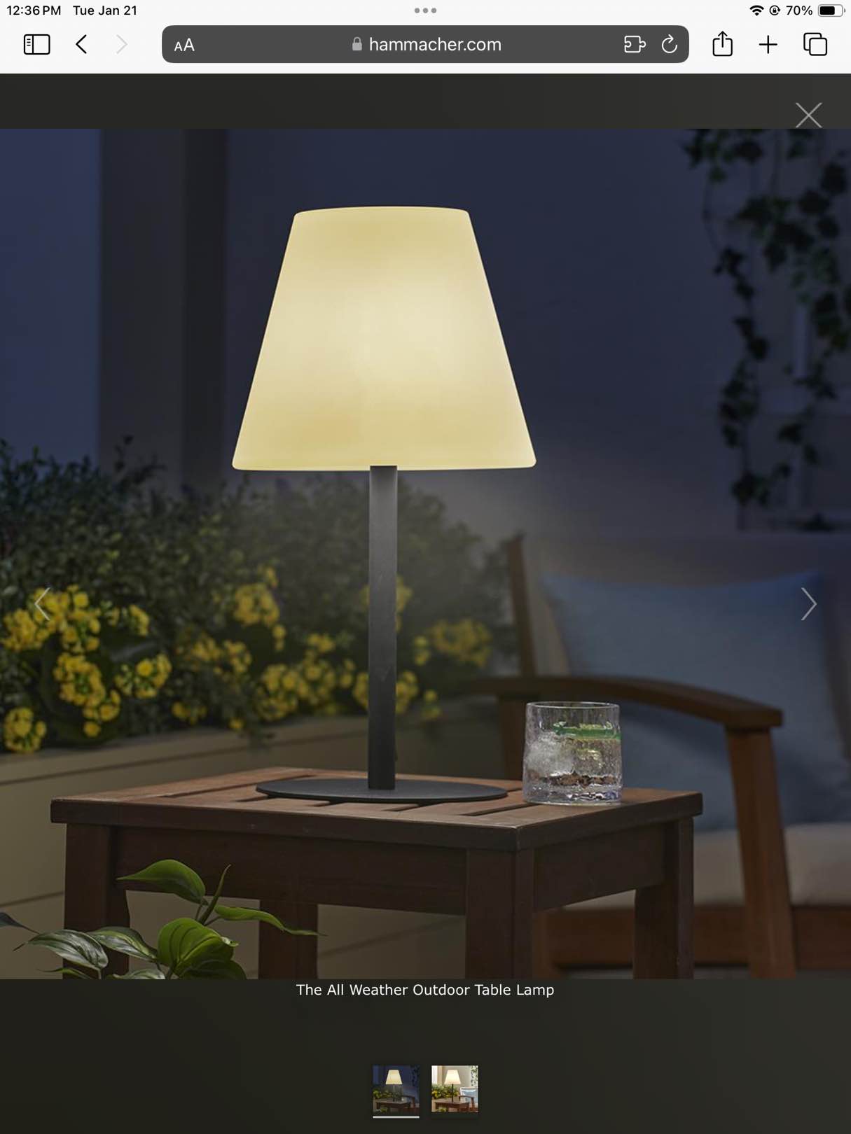 The All Weather Outdoor Table Lamp
