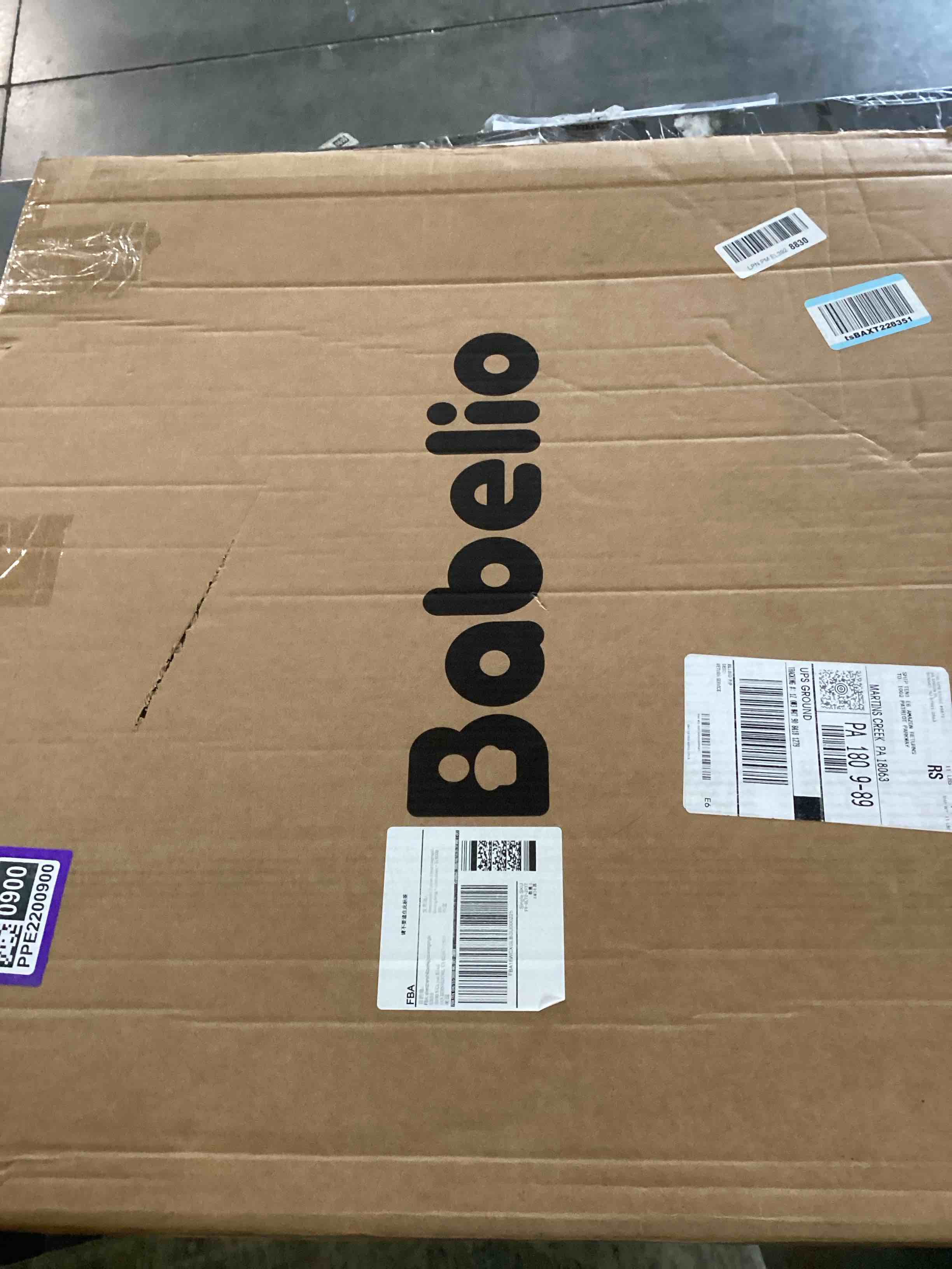 Condition photo showing Good Condition for Babelio 29.7-46.5" No Bottom Bar Baby/Dog Gate for Stairs, House and Doorways, Auto Close Safety Pet Gates with Large Walk Thru Door, Hardware Mount, Black Boundless - Black 29.7-46.5"W x 28"H