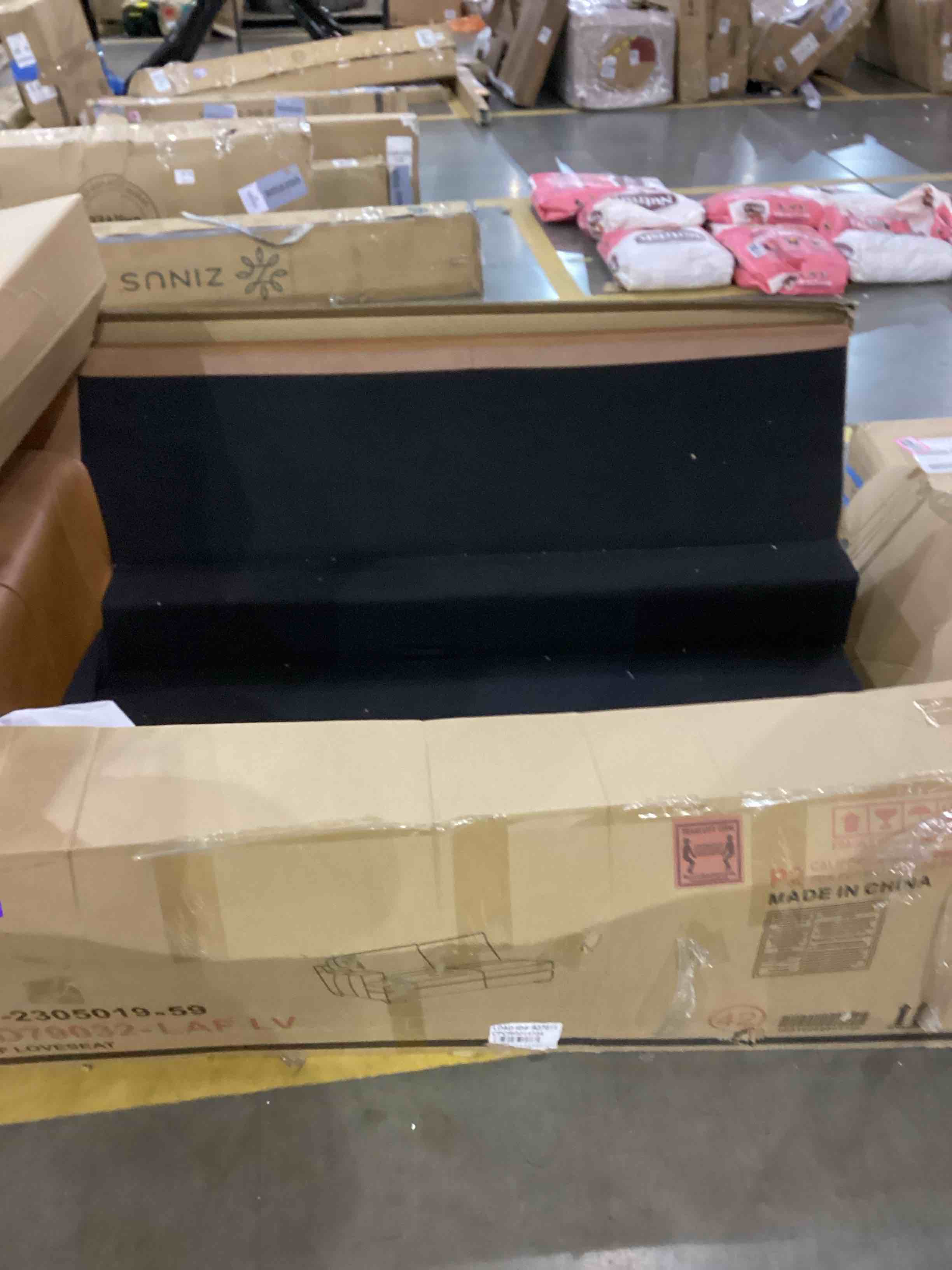 incomplete love seat only 1 box 