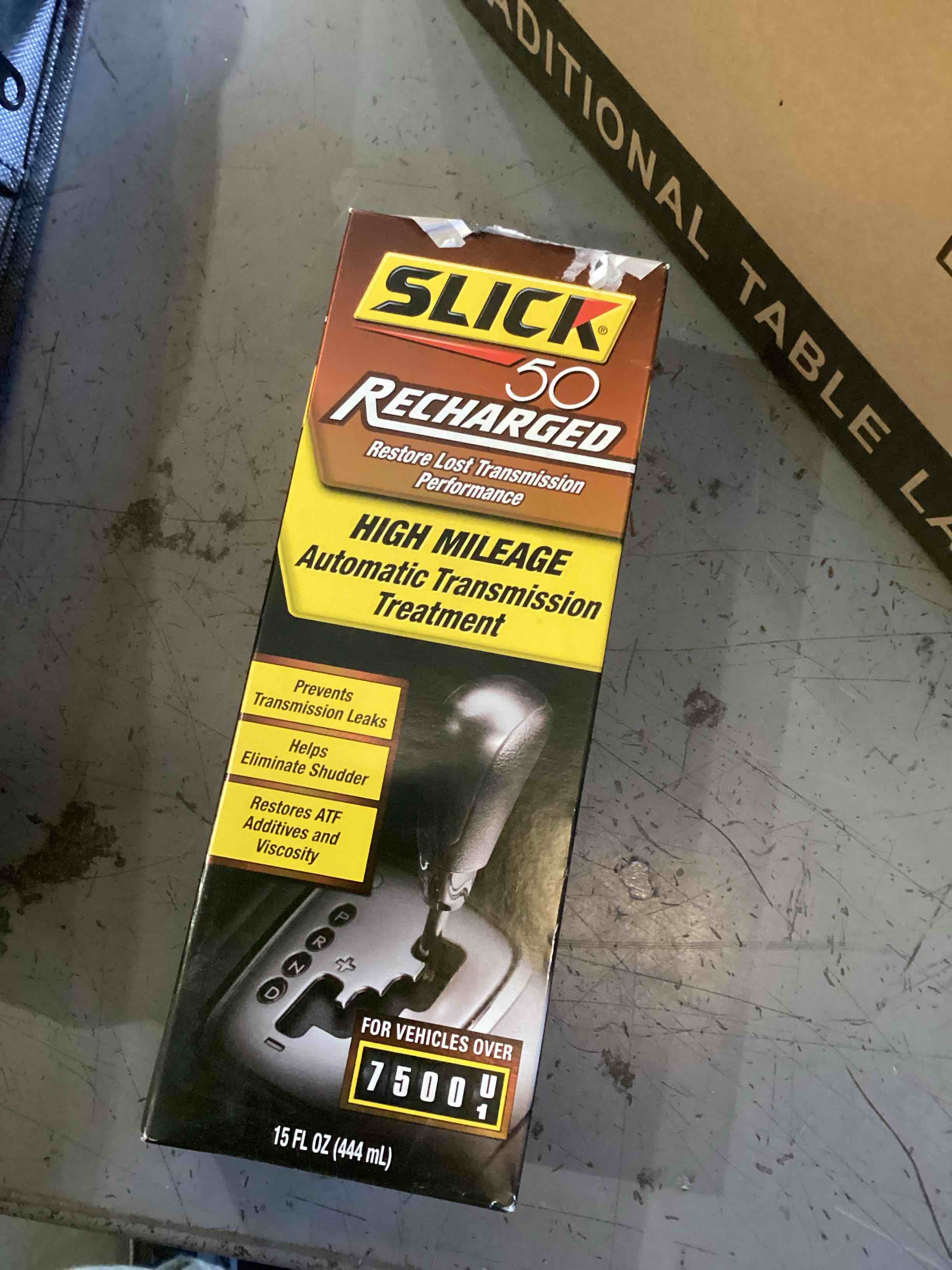 Condition photo showing As Is for 41806015 Recharged High Mileage Automatic Transmission and Engine Treatment, 15-Ounce , black