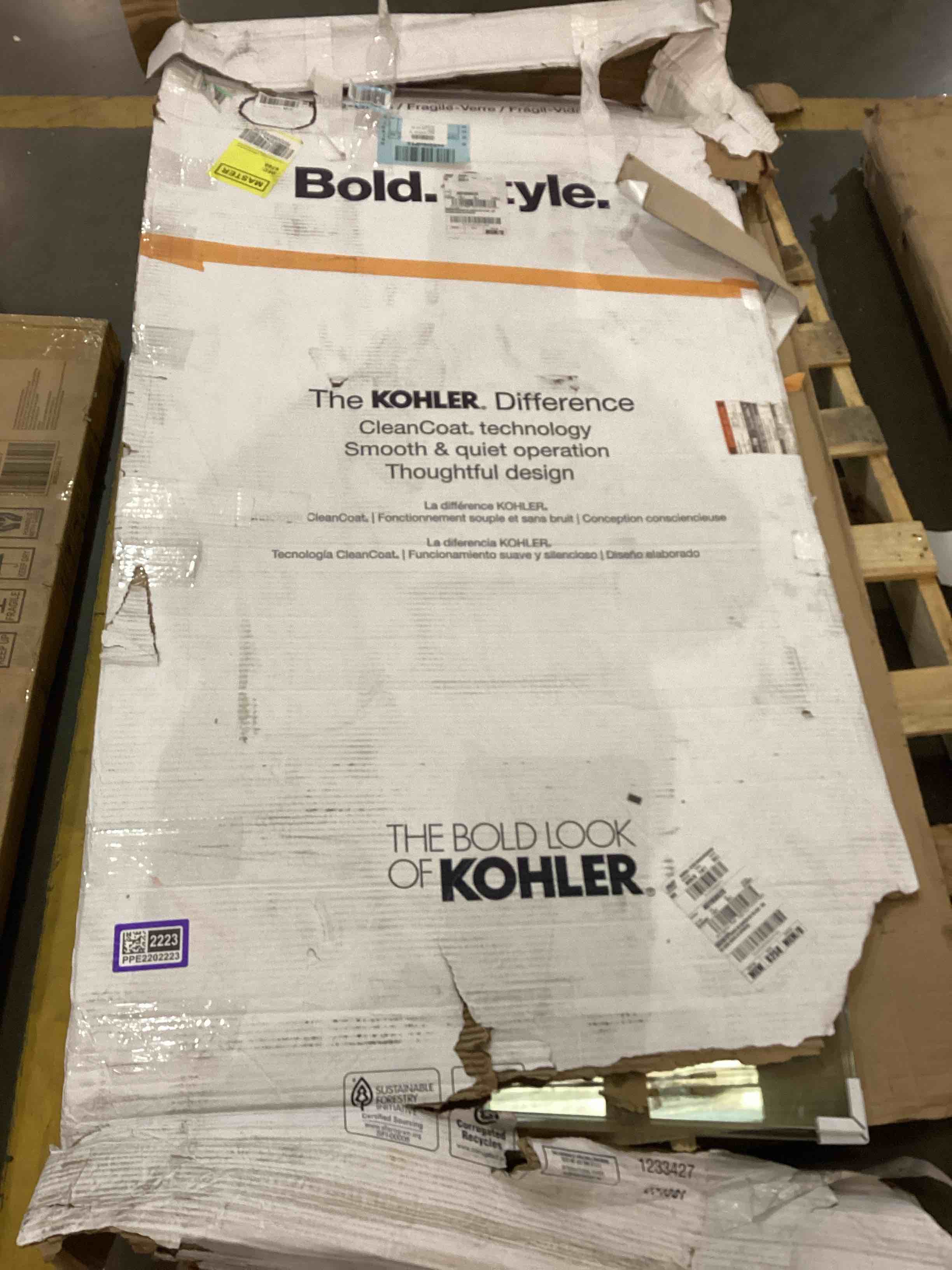 Condition photo showing As Is for Kohler Shower Door