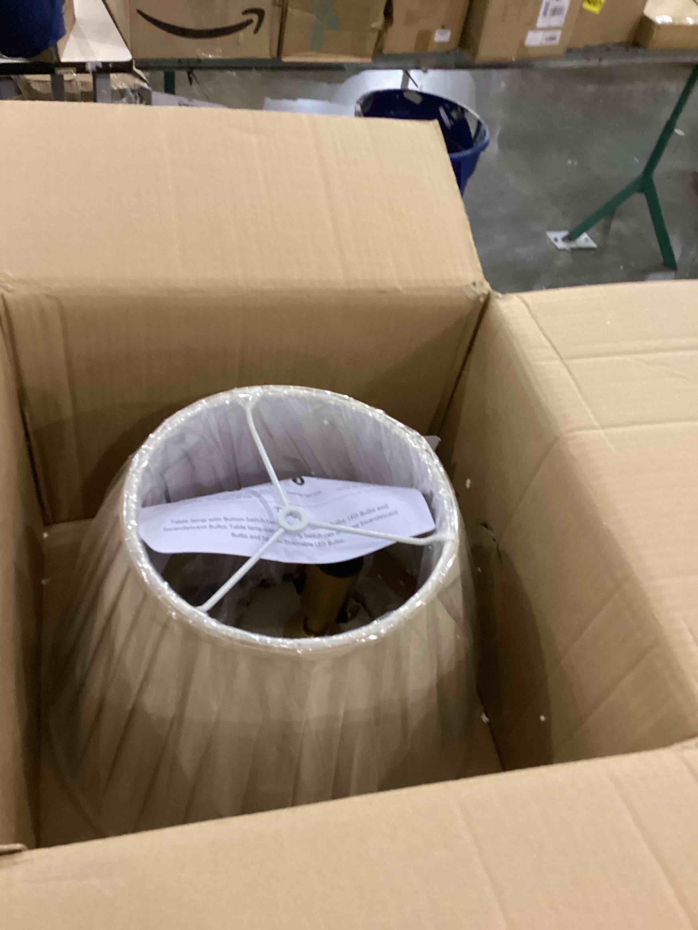 HUIBAOGONG American Flower and Bird Ceramic Table Lamp, Hand-Painted Chinoiserie Lamp, Fabric Lampsh