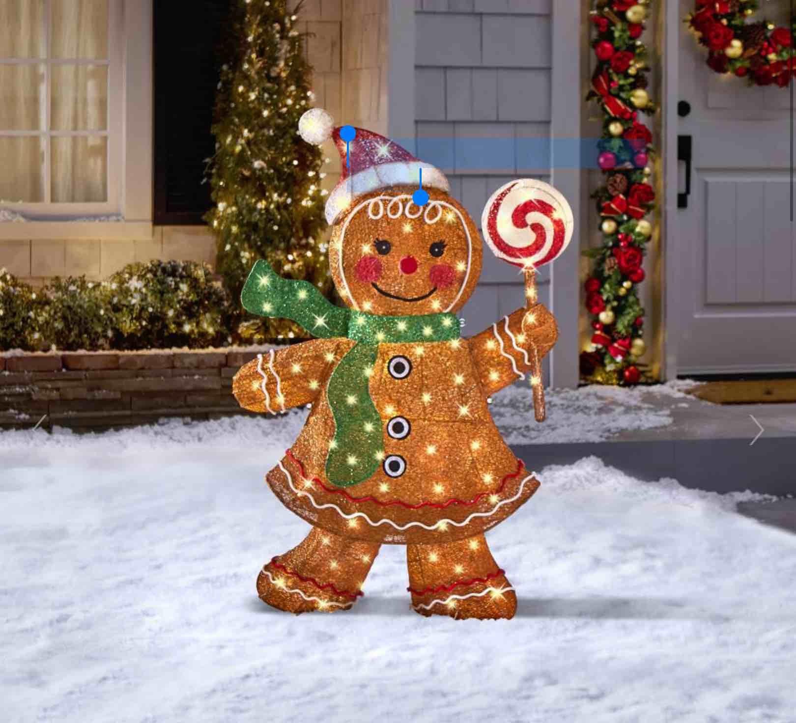 The 4' Twinkling Gingerbread Woman
