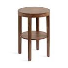 Talcott 16.00 in. Walnut Brown Round Solid Wood End Table