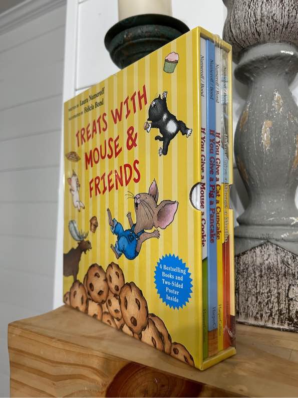 Treats with mouse & Friends, children’s 4 pc library book set, by Laura Numeroff, Felicia Bond