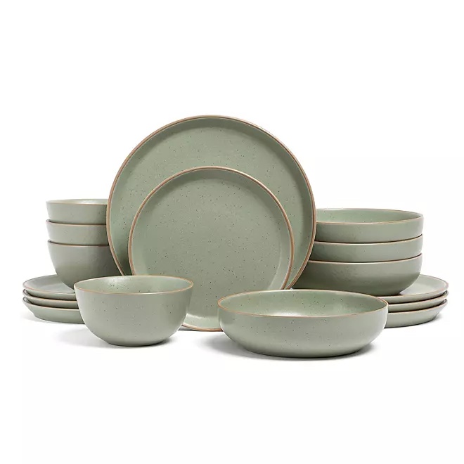 Over&back 16-Piece Artisan Stoneware Dinnerware Set