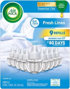 Air Wick Scented Oil Air Freshener Refills Fresh Linen 9 ct.