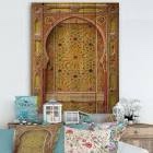Designart "Moroccan Entrance Door in Fez" Traditional Framed Wall Decor