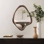 Brown Wood Frame Decorative Wall Mirror