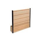 44in H x 46in W x 9.5in L (1 Screen w/ Planter) Freestanding Enclo Florence Privacy Fence Screen with Planter Box, Outdoor Vinyl Privacy Screen Panel for Patio & Air Conditioner