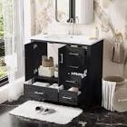 (incomplete only 1 box) 36" Bathroom Vanity With Sink Combo