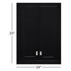 Higuera 24" W x 33" H x 8" D Solid Wood Wall Mounted Bathroom Cabinet black 