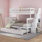 (incomplete box 3 of 3) Hazzard Twin over Full  Standard Bunk Bed with Staircase and Trundle by Harriet Bee