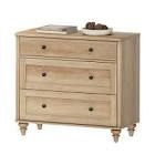 End Table For Bedroom With 3 Drawers, Mid Century Modern Wooden Closet Storage Organizer Top Color/Base Color: Oak Top/Brown Base