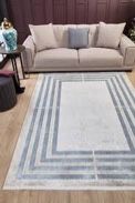 Oriental Machine Woven Microfiber/Cotton Area Rug in Blue Rug Size: Rectangle 3'11" x 5'11"