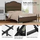 (incomplete only 1 box) Eimo American Industrial Linen Upholstery Bed Tall headboard with Noise-Reducing Strips and Anti-slip Buckles