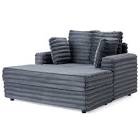(incomplete only 1 box) Bahi Upholstered Chaise Lounge, Sofa Bed Indoor With Throw Pillows And Armrests, Plush Chair Bed For Living Room, Sleeper Chair
