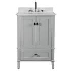 Alltawanna 25 in. Single Vanity Set with Quartz Top and Mirror